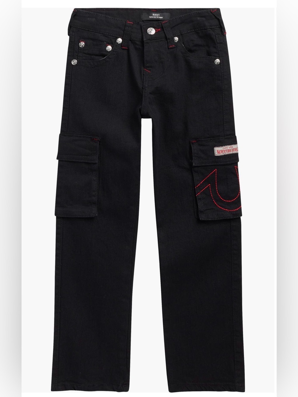 True Religion Kids Ricky Cargo Black Jeans